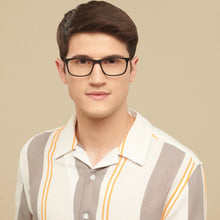 Load image into Gallery viewer, Black Rectangle Full Rim Unisex Eyeglasses by Vincent Chase-143246