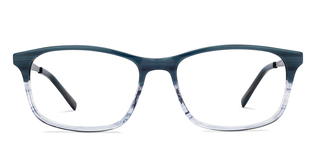 Blue Rectangle Full Rim Men Eyeglasses by Vincent Chase-211241
