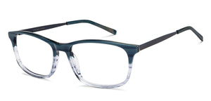 Blue Rectangle Full Rim Men Eyeglasses by Vincent Chase-211241