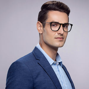 Black Square Full Rim Unisex Eyeglasses by Vincent Chase-143248