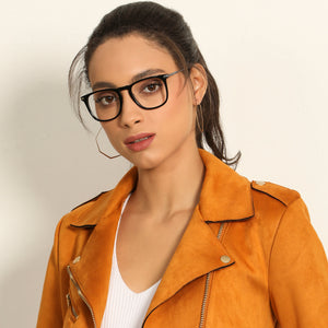 Black Square Full Rim Unisex Eyeglasses by Vincent Chase-143248