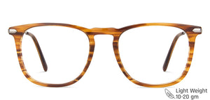 Tortoise Square Full Rim Wide Unisex Eyeglasses by Vincent Chase-143249