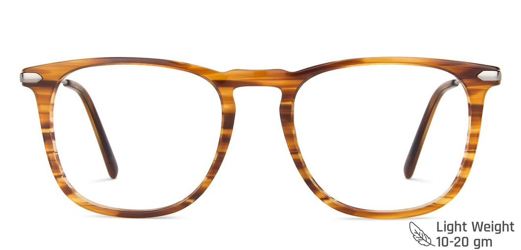 Tortoise Square Full Rim Wide Unisex Eyeglasses by Vincent Chase-143249