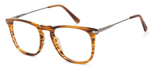 Tortoise Square Full Rim Wide Unisex Eyeglasses by Vincent Chase-143249