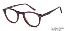 Load image into Gallery viewer, Red Round Full Rim Extra Narrow Unisex Eyeglasses by Vincent Chase-143438