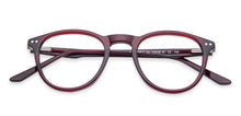 Load image into Gallery viewer, Red Round Full Rim Extra Narrow Unisex Eyeglasses by Vincent Chase-143438