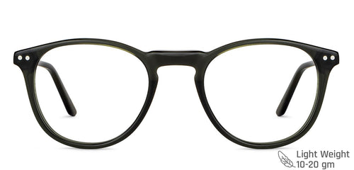 Green Round Full Rim Unisex Eyeglasses by Vincent Chase-149684