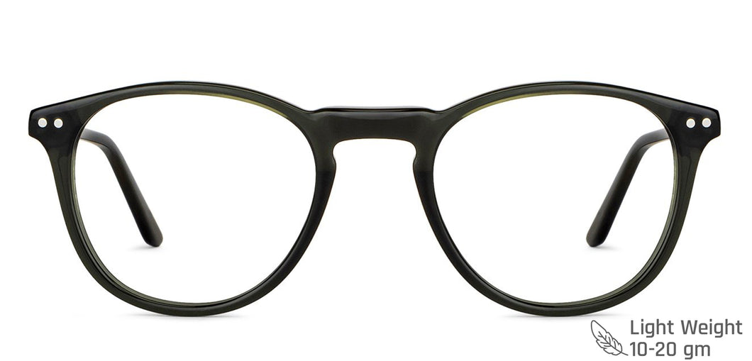 Green Round Full Rim Unisex Eyeglasses by Vincent Chase-149684