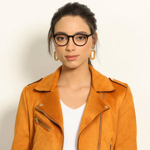 Black Round Full Rim Unisex Eyeglasses by Vincent Chase Computer Glasses-146379