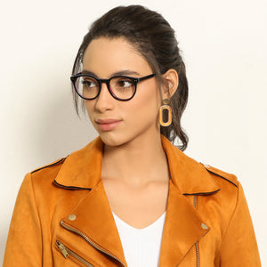 Black Round Full Rim Unisex Eyeglasses by Vincent Chase Computer Glasses-146379