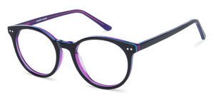 Black Round Full Rim Unisex Eyeglasses by Vincent Chase Computer Glasses-146379