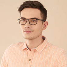 Load image into Gallery viewer, Tortoise Rectangle Full Rim Unisex Eyeglasses by Vincent Chase-143448