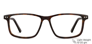 Tortoise Rectangle Full Rim Unisex Eyeglasses by Vincent Chase-143448