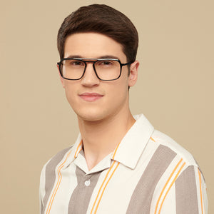 Black Square Full Rim Unisex Eyeglasses by Vincent Chase Online-143449