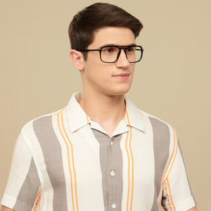 Black Square Full Rim Unisex Eyeglasses by Vincent Chase Online-143449