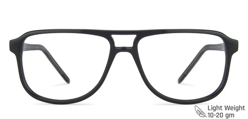 Black Aviator Full Rim Unisex Eyeglasses by Vincent Chase VC-143451