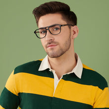 Load image into Gallery viewer, Black Aviator Full Rim Unisex Eyeglasses by Vincent Chase-148188