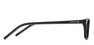 Black Rectangle Full Rim Unisex Eyeglasses by Vincent Chase VC-143457
