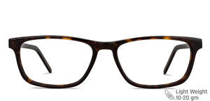 Tortoise Rectangle Full Rim Unisex Eyeglasses by Vincent Chase-150299