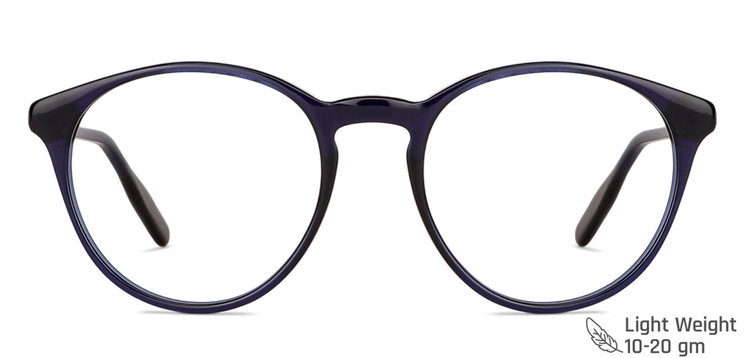 Blue Round Full Rim Unisex Eyeglasses by Vincent Chase-148196