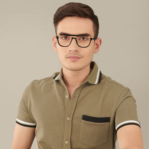 Black Wayfarer Full Rim Unisex Eyeglasses by Vincent Chase VC-143710