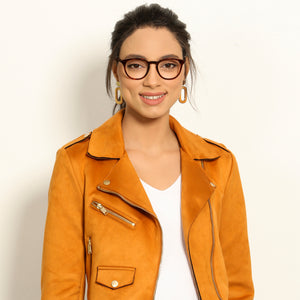 Brown Round Full Rim Narrow Unisex Eyeglasses by Vincent Chase-143711