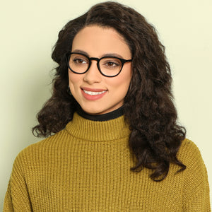 Black Round Full Rim Unisex Eyeglasses by Vincent Chase VC-143718