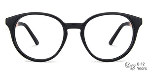 Black Round Full Rim Kid Eyeglasses by Lenskart Junior-143724