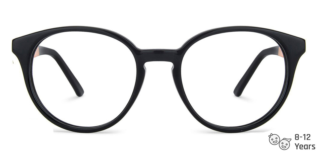 Black Round Full Rim Kid Eyeglasses by Lenskart Junior-143724