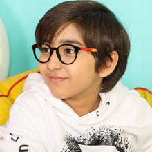 Load image into Gallery viewer, Black Round Full Rim Kid Eyeglasses by Lenskart Junior-143724