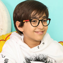 Load image into Gallery viewer, Black Round Full Rim Kid Eyeglasses by Lenskart Junior-143724