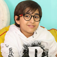 Load image into Gallery viewer, Black Round Full Rim Kid Eyeglasses by Lenskart Junior-143724