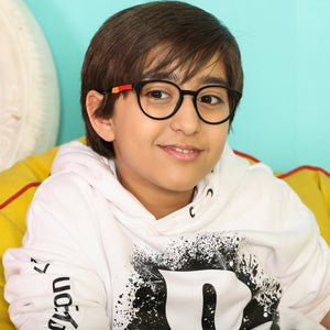 Black Round Full Rim Kid Eyeglasses by Lenskart Junior-143724