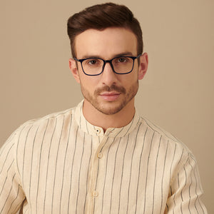 Blue Square Full Rim Unisex Eyeglasses by Lenskart Blu-143906