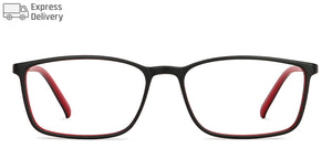 Black Rectangle Full Rim Unisex Eyeglasses by Lenskart Blu-143909