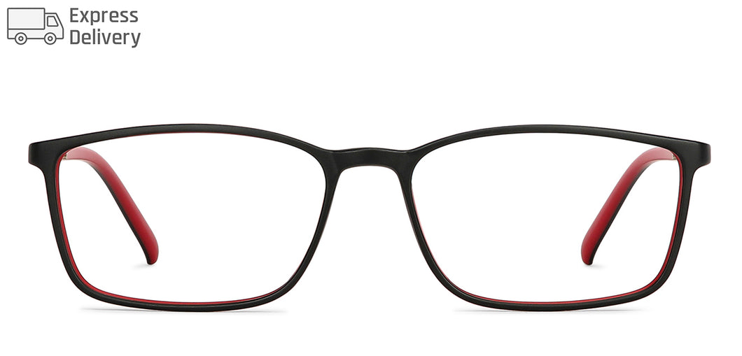 Black Rectangle Full Rim Unisex Eyeglasses by Lenskart Blu-143909