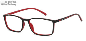 Black Rectangle Full Rim Unisex Eyeglasses by Lenskart Blu-143909
