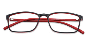 Black Rectangle Full Rim Unisex Eyeglasses by Lenskart Blu-143909