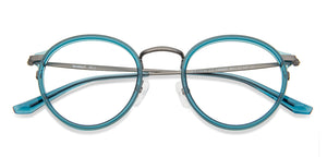 Grey Round Full Rim Unisex Eyeglasses by Lenskart Blu-143893