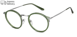 Grey Round Full Rim Unisex Eyeglasses by Lenskart Blu-143895
