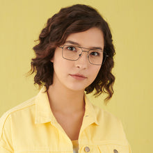 Load image into Gallery viewer, Black Rectangle Full Rim Unisex Eyeglasses by Vincent Chase-202481