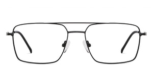 Black Rectangle Full Rim Unisex Eyeglasses by Vincent Chase-202481