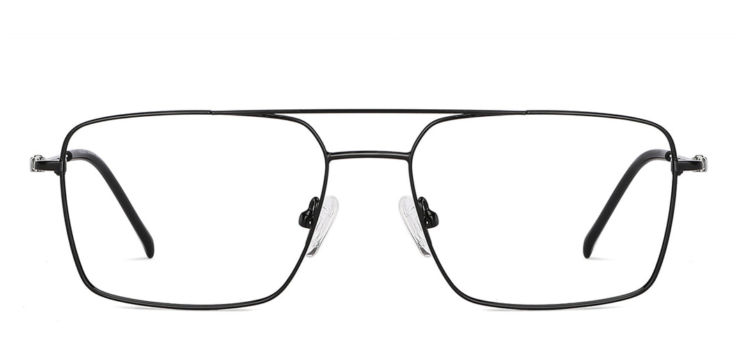 Black Rectangle Full Rim Unisex Eyeglasses by Vincent Chase-202481
