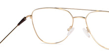 Load image into Gallery viewer, Gold Aviator Full Rim Unisex Eyeglasses by Vincent Chase Computer Glasses-148268