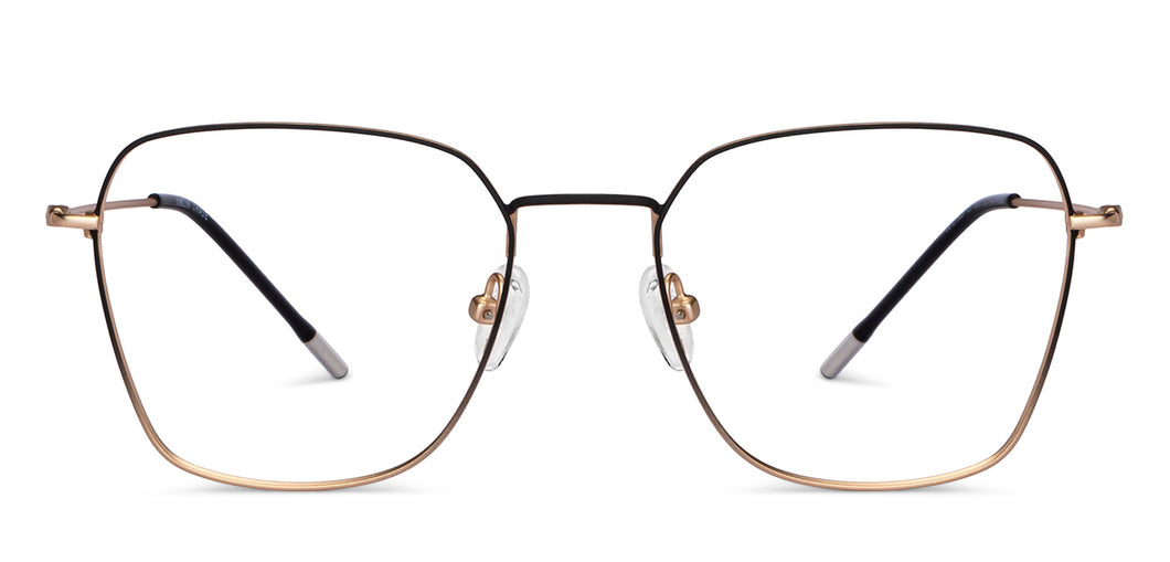 Black Geometric Full Rim Unisex Eyeglasses by Vincent Chase-201817