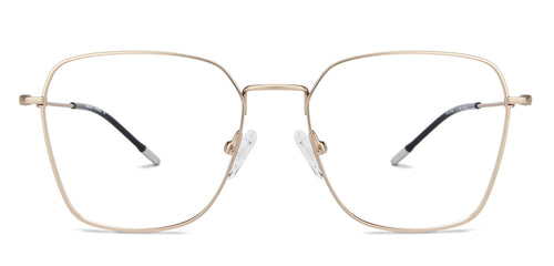 Gold Square Full Rim Medium Unisex Eyeglasses by Vincent Chase Online-145527
