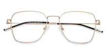 Load image into Gallery viewer, Gold Square Full Rim Medium Unisex Eyeglasses by Vincent Chase Online-145527