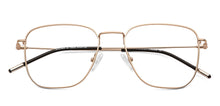 Load image into Gallery viewer, Gold Square Full Rim Unisex Eyeglasses by Vincent Chase Computer Glasses-147535