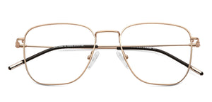 Gold Square Full Rim Unisex Eyeglasses by Vincent Chase Computer Glasses-147535