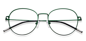 Green Round Full Rim Unisex Eyeglasses by Vincent Chase-201813